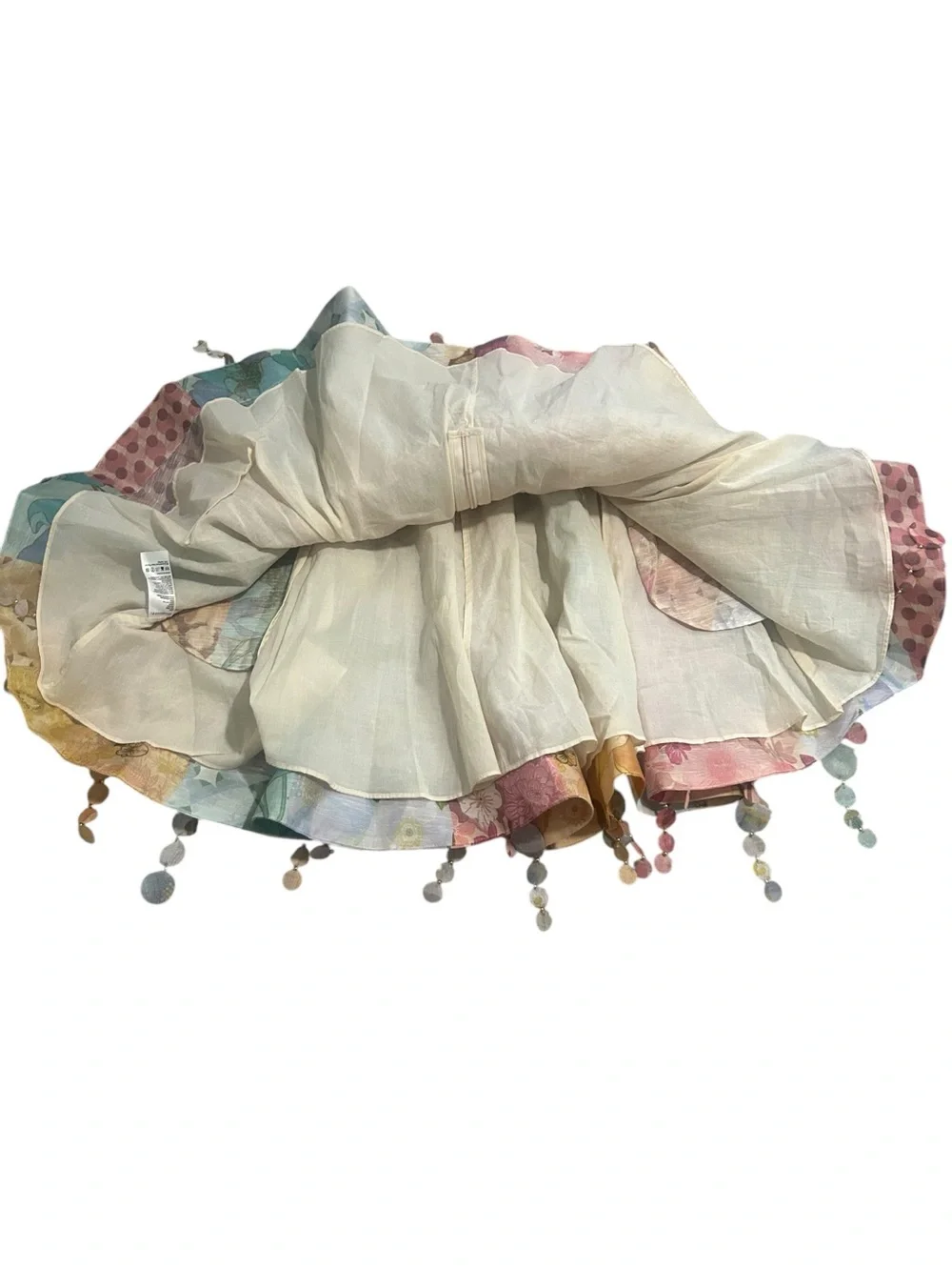 Zimmermann Tempo Disco Patch Tassel Mini Flare Skirt - Picture 11 of 11